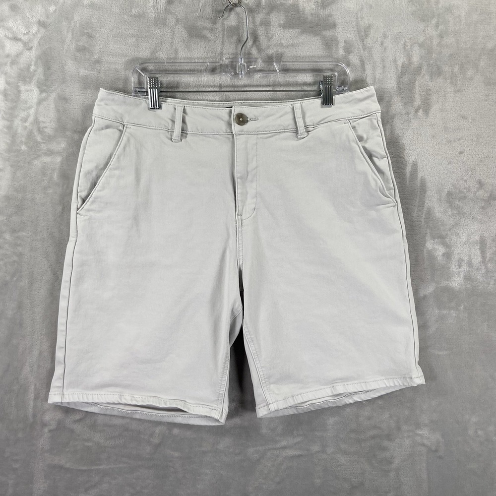 Paige Shorts Mens 34 Thompson Soft Brushed Twill White Stretch 8.5" Inseam